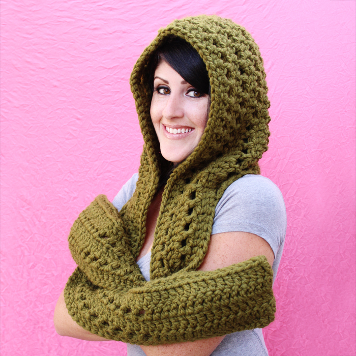 How to Make a Hooded Infinity Scarf 