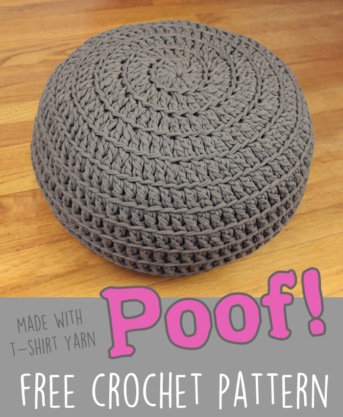 Poof Floor Pillow Pouf Ottoman Free Crochet Pattern