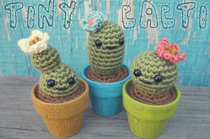 Tiny Cacti Free Crochet Pattern