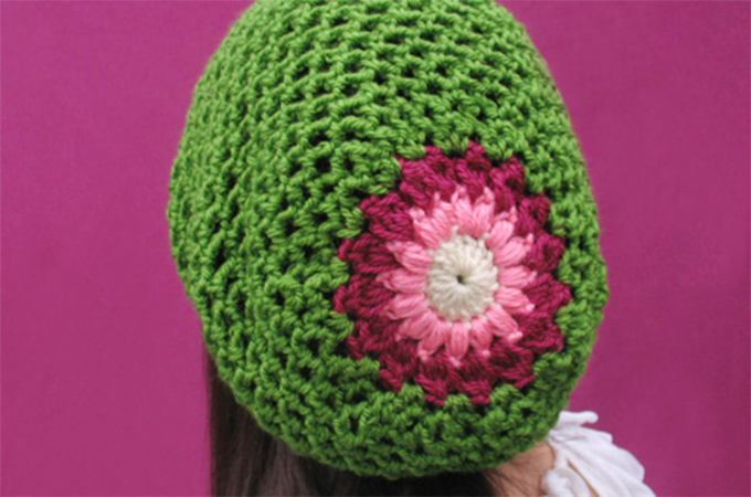 Spring Blossom Slouchy Hat Crochet Pattern