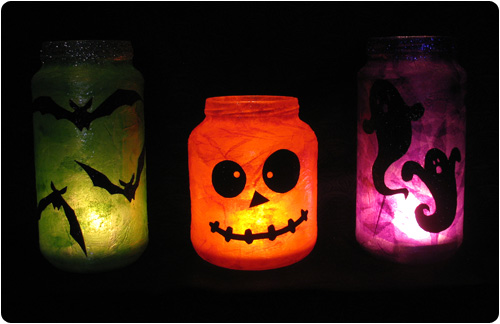 DIY Tutorial: Halloween Jar Luminaries - Gleeful Things