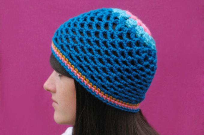 Spring Blossom Skully Hat Crochet Pattern