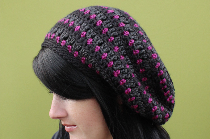 Heartbeat Slouchy Hat Crochet Pattern