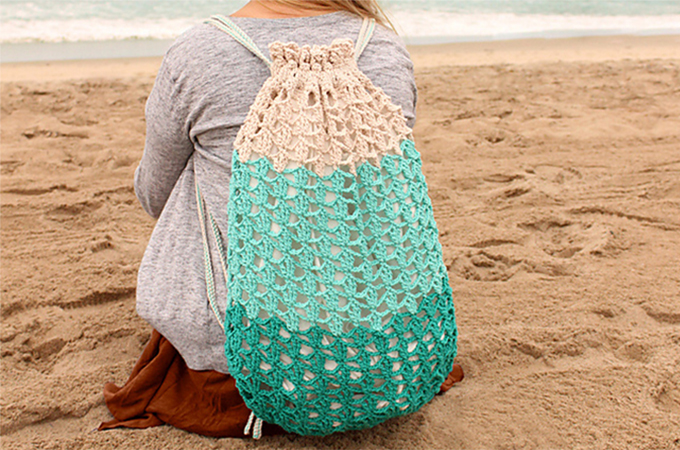 Seafoam Beach Backpack Crochet Pattern