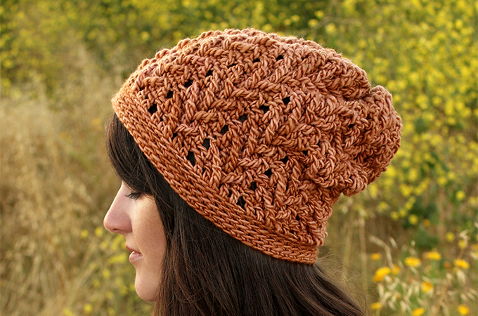 Arrowhead Slouchy Beanie Free Crochet Pattern