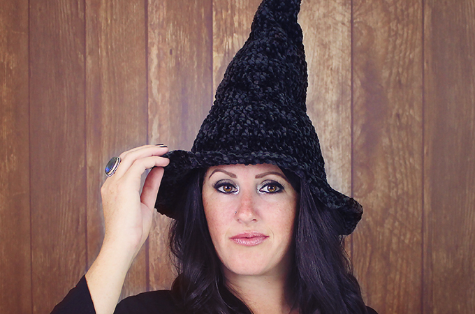 Velvet Witch Hat Free Crochet Pattern