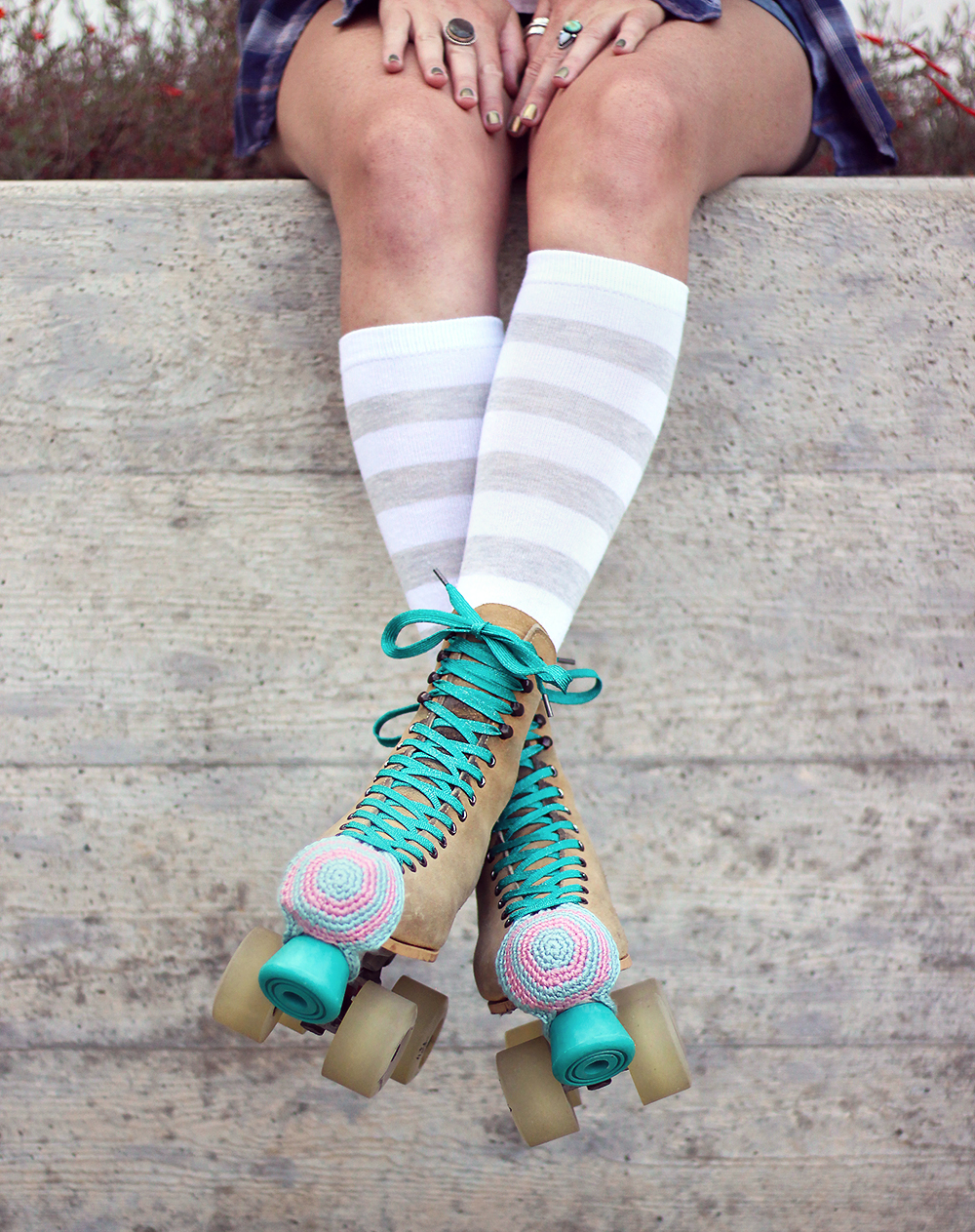 Crochet Toe Caps – Rad Gal Roller Skate